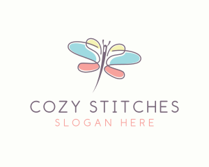 Dressmaking Sewing Needle logo design