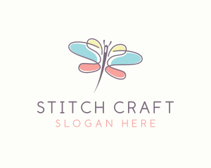 Dressmaking Sewing Needle logo design