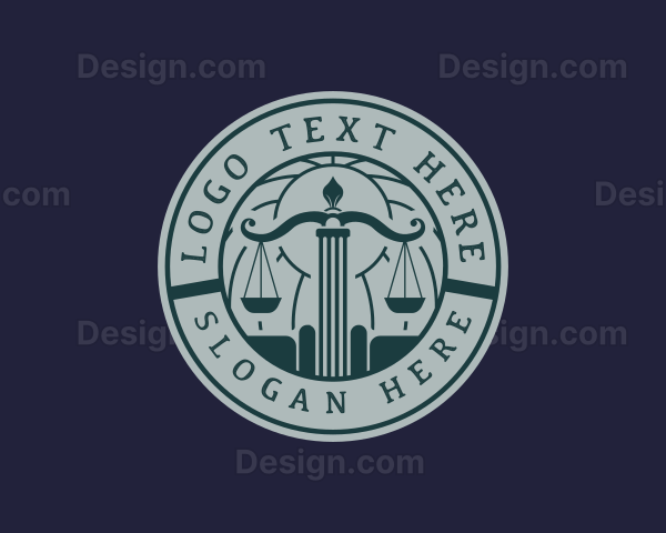 Legal Court Law Logo