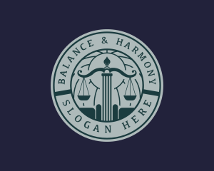 Legal Court Law logo design