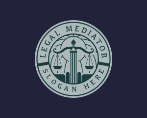 Legal Court Law logo design