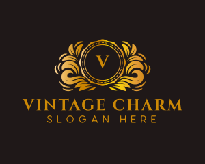 Vintage Luxury Ornament logo design