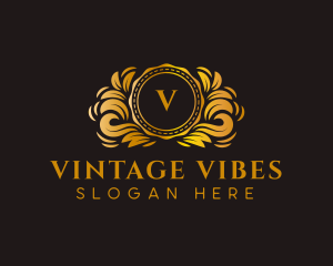 Vintage Luxury Ornament logo design