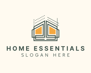 Home Structure Blueprint logo design