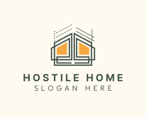 Home Structure Blueprint logo design