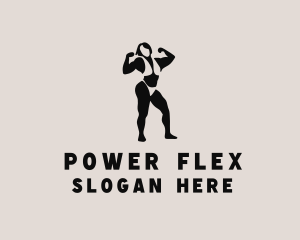 Muscular Female Bodybuilder logo