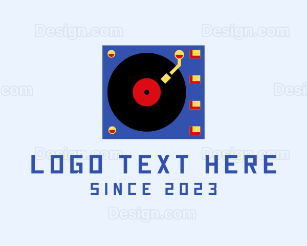 Retro Vinyl Player Logo