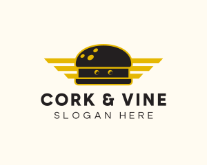 Aviation Wing Burger logo design