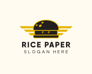 Aviation Wing Burger logo design