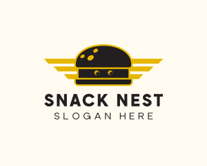 Aviation Wing Burger logo design