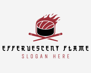 Flame Sushi Restaurant logo design