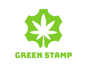 Green Cog Marijuana logo design