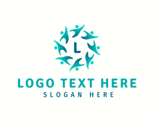 Social - People Group Social Community logo design