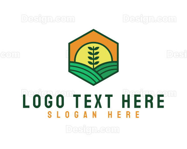 Wheat Farm Field Logo