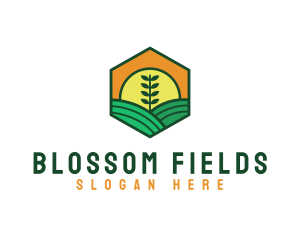 Wheat Farm Field logo design