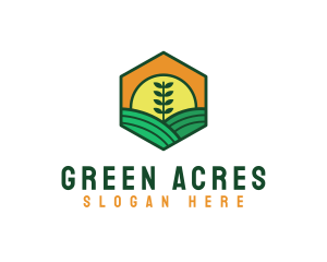 Wheat Farm Field logo design