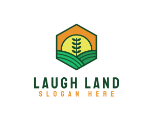 Wheat Farm Field logo design