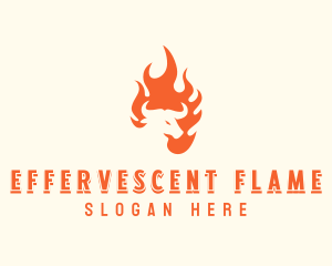 Flaming Roast Barbecue logo design