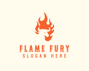 Flaming Roast Barbecue logo design