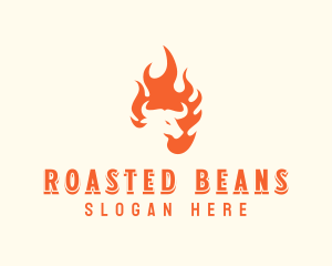 Flaming Roast Barbecue logo design