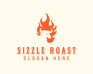 Flaming Roast Barbecue logo