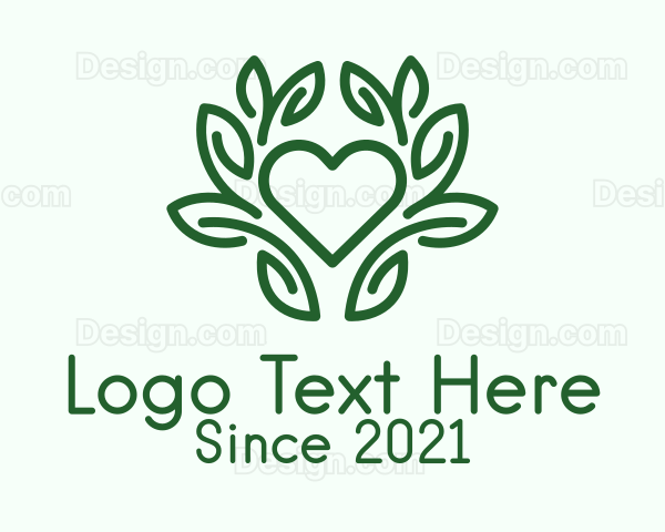 Green Plant Heart Logo