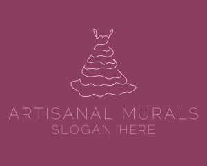 Pink Feminine Dress logo design