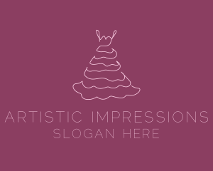 Pink Feminine Dress logo design