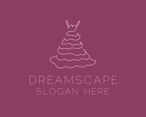 Pink Feminine Dress logo design