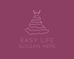 Pink Feminine Dress logo design