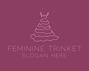 Pink Feminine Dress logo design