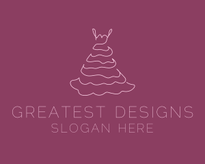 Pink Feminine Dress logo design