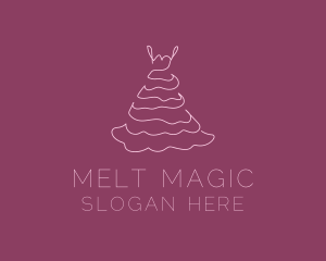 Pink Feminine Dress logo design