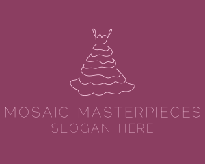 Pink Feminine Dress logo design