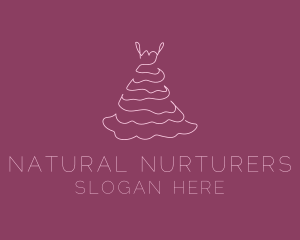 Pink Feminine Dress logo design