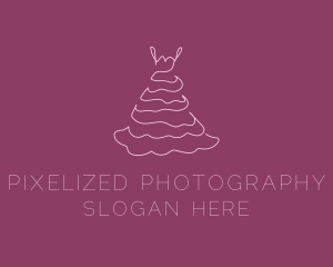 Pink Feminine Dress logo design