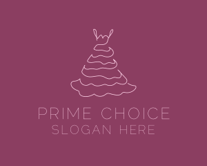 Pink Feminine Dress logo design