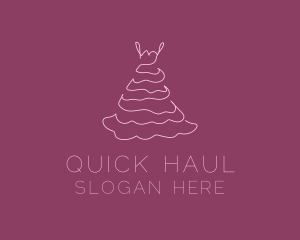 Pink Feminine Dress logo design