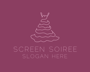 Pink Feminine Dress logo design