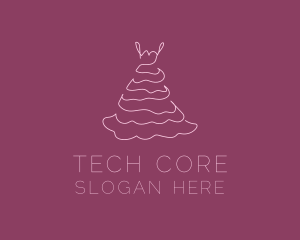 Pink Feminine Dress logo design