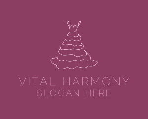 Pink Feminine Dress logo design