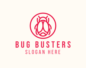 Modern Minimalist Bug logo design