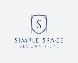 Minimalist Security Shield logo design