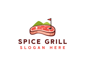 Golf Course Steak logo design