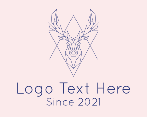 Geometric Deer Head logo