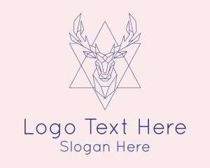 Geometric Deer Head Logo