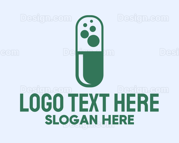Green Bubble Pill Logo