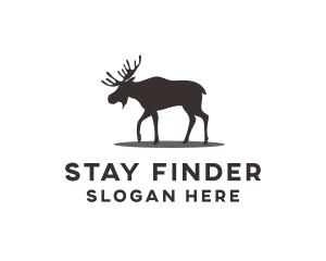 Wild Moose Animal logo