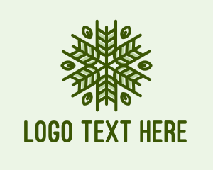 Green Leaf Wreath logo