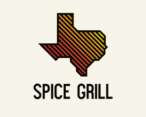 Texas Map Grill logo design